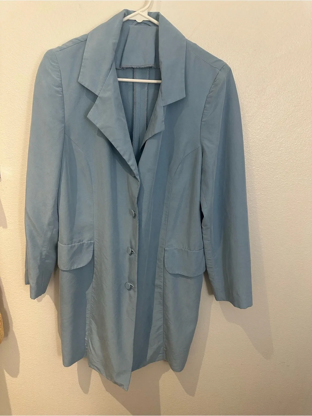 Vintage Light Blue Sleeveless Dress with Matching Blazer Jacket Suit Set Co-ord